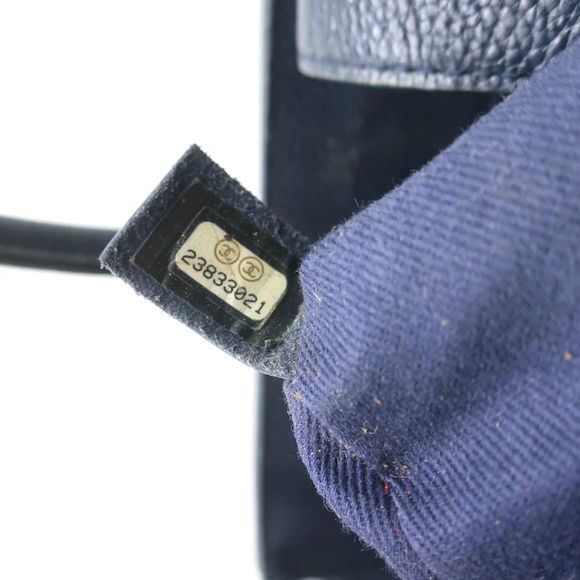 Chanel 17C Neo Executive Small Shopper Tote Navy Leather Shoulder Bag - Picture 12 of 12